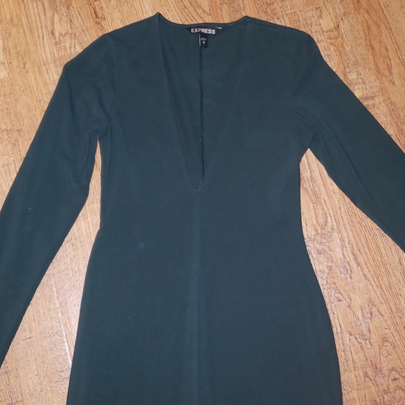 Long sleeve fitted knit dress - Picture 2 of 2
